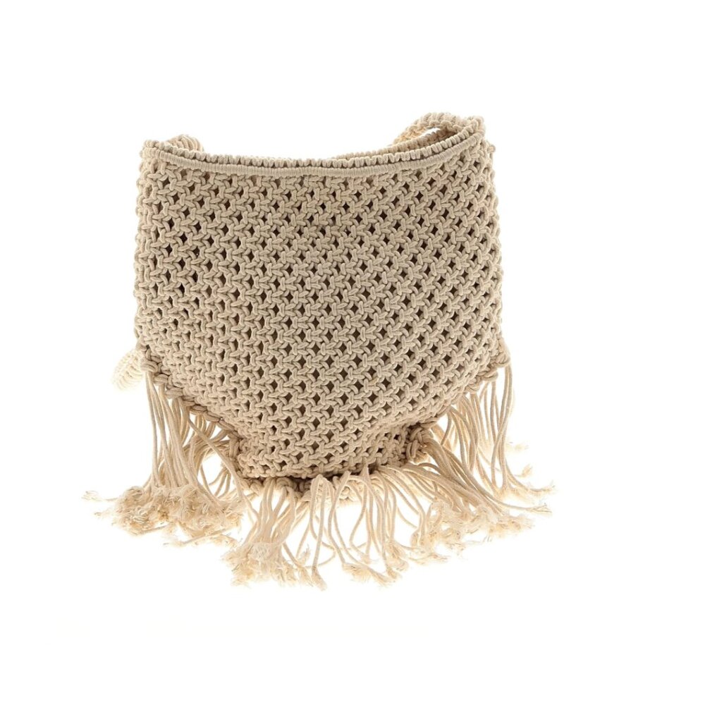 Lilla P Woven Crossbody Handbag Ivory - Picture 2 of 3